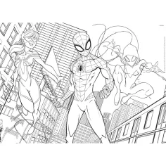imagen de Spider-Man 2 en 1 maxi rompecabezas y libro para colorear 70x50cm - Lisciani 2