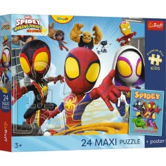 imagen de Spidey y sus amigos Aventuras con los compañeros rompecabezas Maxi de 24 piezas - Trefl 1
