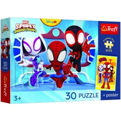 imagen de Spidey y sus amigos en acción rompecabezas premium de 30 piezas - Trefl 1