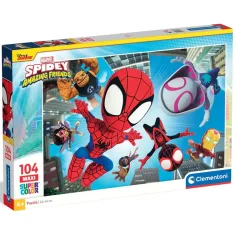 Spidey y sus maravillosos amigos en misión rompecabezas maxi supercolor de 104 piezas - Clementoni