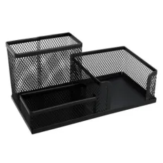 Spirit: Almacenamiento de escritorio de malla metálica negra 203x103x99mm