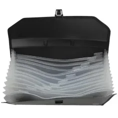 imagen de Spirit: Bolsa de archivo portátil con 12 compartimentos en tamaño A/4 color negro - TipTop Office 2