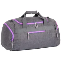 Spirit: Bolsa de deporte gris con cremallera rosa neón 55x31x41cm
