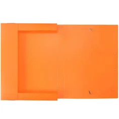 imagen de Spirit: Caja de carpeta de goma de plástico naranja neón A4 2