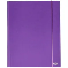 Spirit: Carpeta de cartón morada con goma de 30mm de grosor