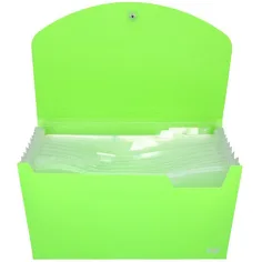 imagen de Spirit: Carpeta de documentos A4 de 12 compartimentos verde neón 2