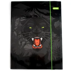 Spirit: Carpeta de goma con estampado de pantera negra tamaño A/4