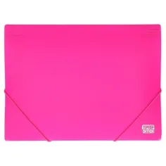 Spirit: Carpeta de goma de plástico neón rosa A4