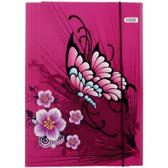 Spirit: Carpeta elástica con mariposas de flores 600gr A/4