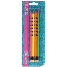 Spirit: Conjunto de lápices de grafito HB triángulo con borrador de 4 piezas