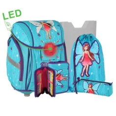 Spirit: Conjunto de mochila escolar ergonómica LED de 5 piezas