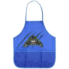 Spirit: Delantal azul con estampado de leopardo