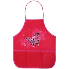 Spirit: Delantal rojo con estampado de mariposas