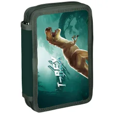 Spirit: estuche de lápices de T-rex de dos niveles 28 piezas 13x6x19,5cm