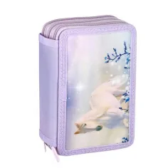 Spirit: Estuche de lápices de tres niveles con diseño de caballos de 28 piezas