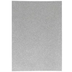 Spirit: Hoja de espuma decorativa autoadhesiva brillante en color plateado A/4 1ud
