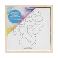 Spirit: Lienzo pintado con diseño de flores tensado 15x15cm