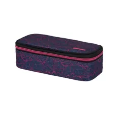 Spirit: Mi bolsa estuche ovalado azul oscuro-rosa con estampado 23x10cm