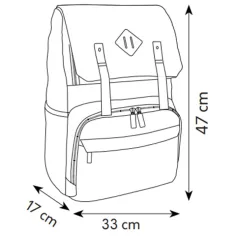 imagen de Spirit: Mochila color púrpura con correas blancas 47x33x17cm 4