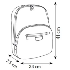 imagen de Spirit: Mochila de cuero sintético negra de tres compartimentos 41x33x7,5cm 4