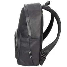 imagen de Spirit: Mochila de cuero sintético negro con bordes redondeados 41x33x7,5cm 2