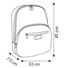 imagen de Spirit: Mochila de cuero sintético negro con bordes redondeados 41x33x7,5cm 4
