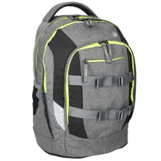 Spirit: Mochila ergonómica gris-negro-amarillo urbana 46x33x22cm