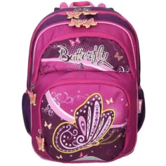 Spirit: Mochila ergonómica morado-rosa con mariposas