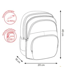 imagen de Spirit: Mochila ergonómica rosa-azul con estampado de mariposas de 4 compartimentos 4