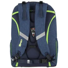 imagen de Spirit: Mochila escolar azul y neón redondeada, mochila 46x33x22cm 2
