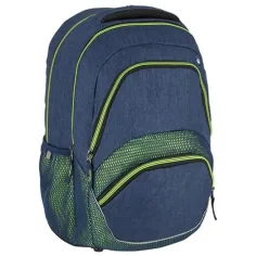 Spirit: Mochila escolar azul y neón redondeada, mochila 46x33x22cm