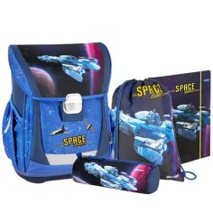Spirit: Mochila escolar con diseño espacial, set de 4 piezas