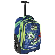Spirit: Mochila escolar con ruedas de fútbol No.10 23x34x46cm