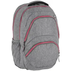 Spirit: Mochila escolar gris y rosa con esquinas redondeadas 46x33x22cm