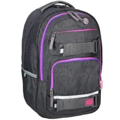 Spirit: Mochila escolar gris y rosa redondeada Campus