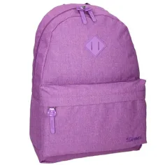 Spirit: Mochila escolar morada redondeada, mochila 44x33x17cm