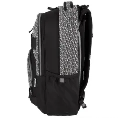 imagen de Spirit: Mochila escolar negra-blanca con forma redondeada 46x32x19cm 2