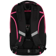 imagen de Spirit: Mochila escolar negra y rosa con esquinas redondeadas 46x33x22cm 2