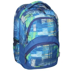 Spirit: Mochila escolar redondeada azul con estampado Freedom 45x33x26cm