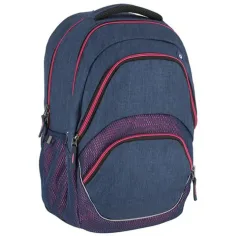Spirit: Mochila escolar redondeada azul y rosa Freedom, mochila 46x33x22cm