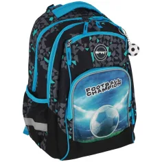 Spirit: Mochila escolar redondeada de fútbol Champion 3D con diseño, mochila 34x26x44cm