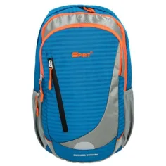 Spirit: Mochila escolar Stilo azul-gris-naranja, mochila 47x21x21cm