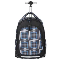 Spirit: Mochila trolley negra azul con estampado