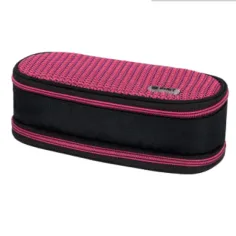 Spirit: My Bag negro y rosa estuche ovalado de dos compartimentos