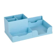 Spirit: Organizador de escritorio de varios compartimentos en azul pastel