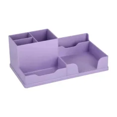 Spirit: Organizador de escritorio de varios compartimentos en lila pastel