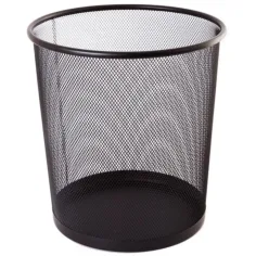 Spirit: Papelera de metal negro de 12 litros