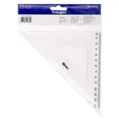 Spirit: Regla de plástico en forma de triángulo 45 grados 13cm