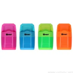 Spirit: Sacapuntas y goma de borrar 3 en 1 con 2 agujeros en varios colores 1ud