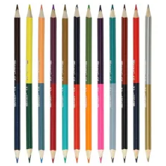 imagen de Spirit: Set de 12 lápices de colores de doble punta en forma de triángulo 2